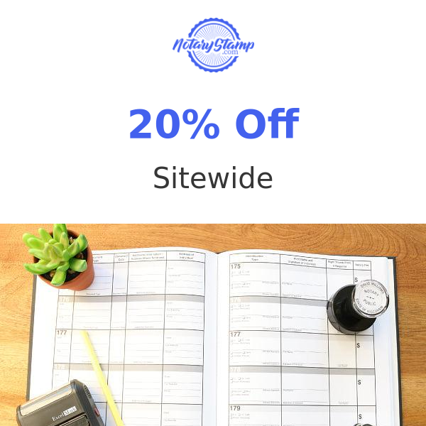 Enjoy 20% Off Sitewide!