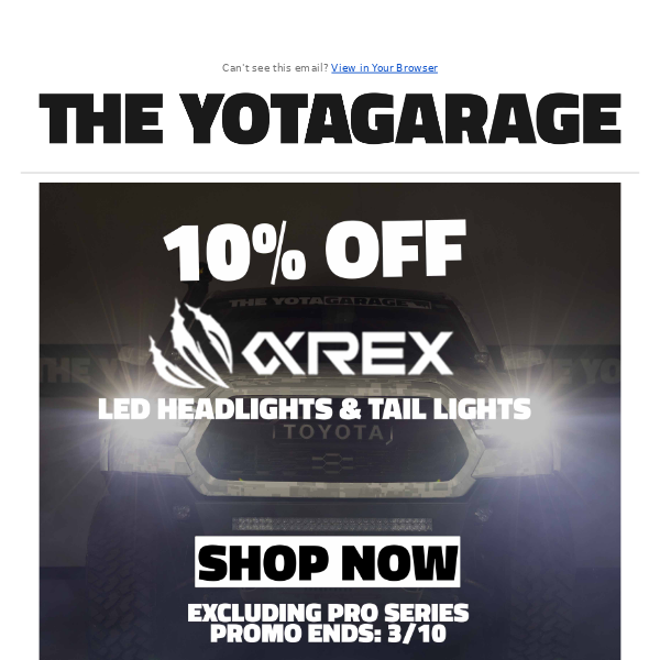AlphaRex Toyota Lighting Spring Sale!