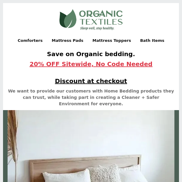 Sleep Tight, Feel Right! Grab our Organic on Less