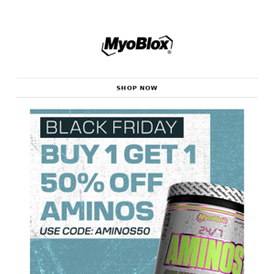 Buy 1 Aminos Get 50% OFF Your SECOND Bottle