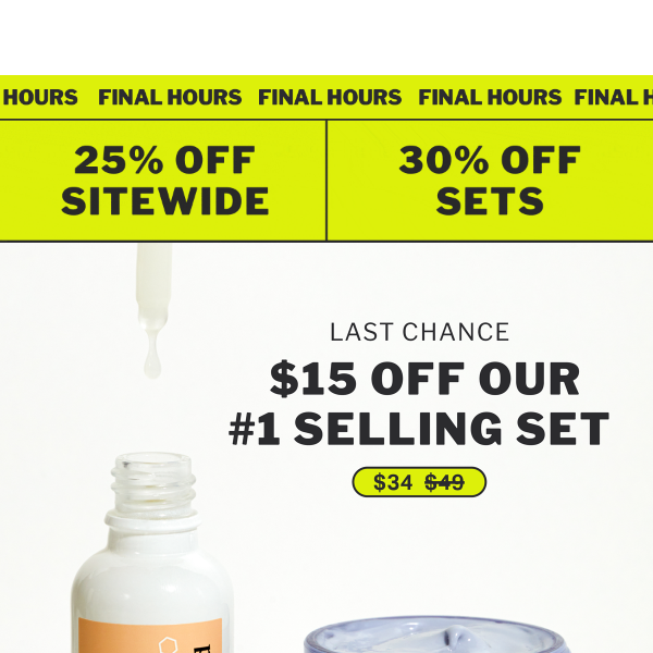 Sitewide sale final hours!