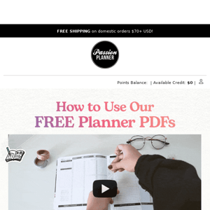 How to Use Our FREE Planner PDFs ✨