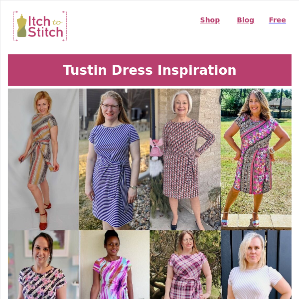 New Pattern: Tustin Dress Inspo