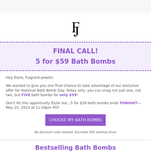 Fwd: 5 for $59 bath bombs