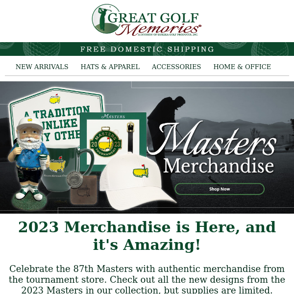 2023 Masters Merch is IN STOCK!