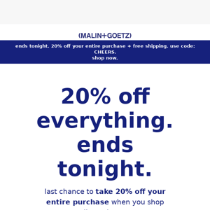 20% off. time is running out.