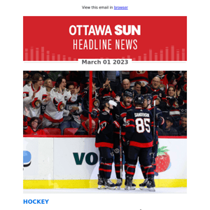 GARRIOCH: Watson scores twice as sizzling Senators roar into March