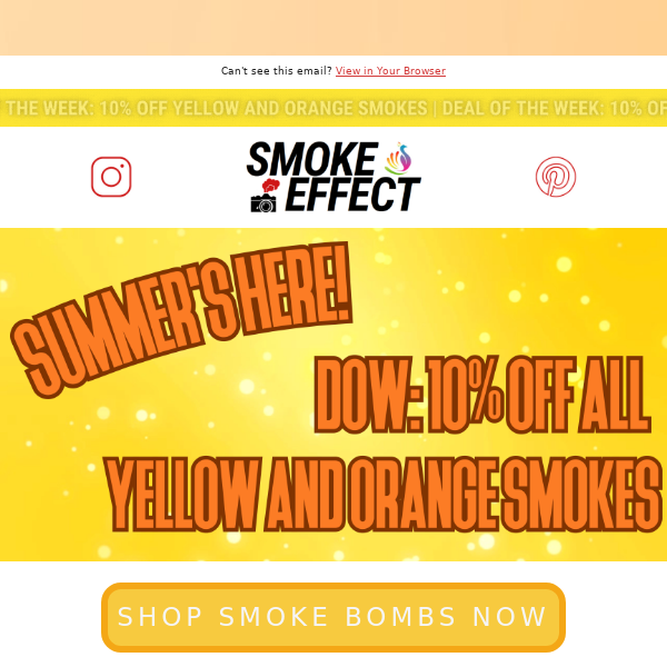 🌞 Summer's Here! Get 10% Off Yellow and Orange Smoke Bombs! 🎉