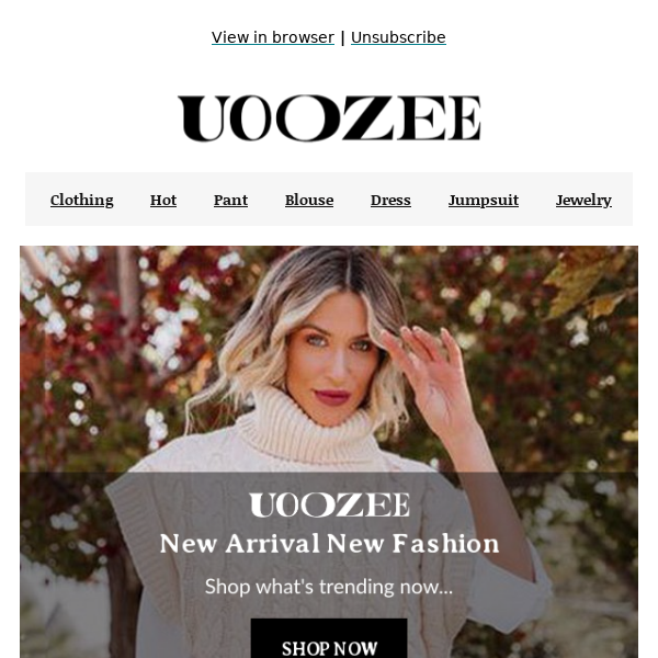 UOOZEE: Look what't new for your routine wear!