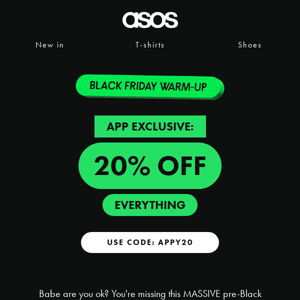 App ONLY: 20% off everything 📲