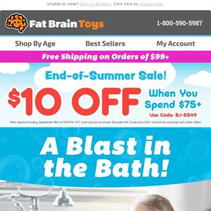 Fill Your Tub With Fat Brain Toys!