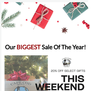 20% Off Select Gifts This Weekend Only