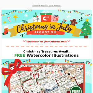 🎁 Unwrap FREE Gorgeous Watercolor Designs 🌸