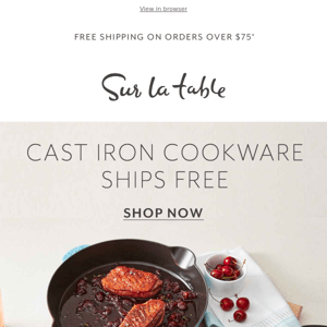 Spring cast iron cooking—savings, recipes & more.