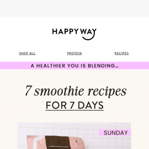 🥤7 Smoothie Recipes for 7 Days 🥤