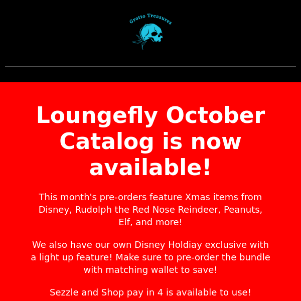 Loungefly October Catalog Now Available