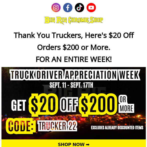 Truck Driver Appreciation Week!