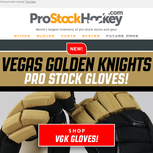 Vegas Golden Knights Pro Stock Gear - NHL Pro Stock Gear Team
