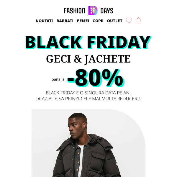 Geci&jachete cu pana la 80% OFF + MANGO Black Friday 🖤 🛍 - Fashion Days
