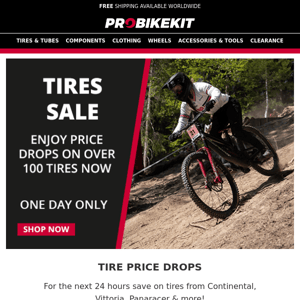 Tire Price Drops, One Day Only