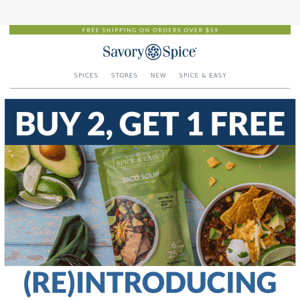 New Look, Same Great Spice & Easy 👀 Buy 2, Get 1 Free Now