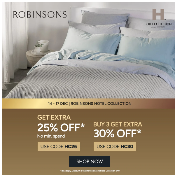 Escape to Elegance: Celebrate the holidays in grandeur with Robinsons' Hotel Collection.