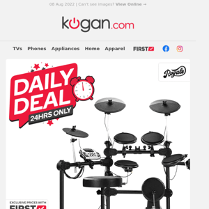Daily Deal: 8 Piece Electronic Drum Kit $369 (Rising to $469 Tonight)*