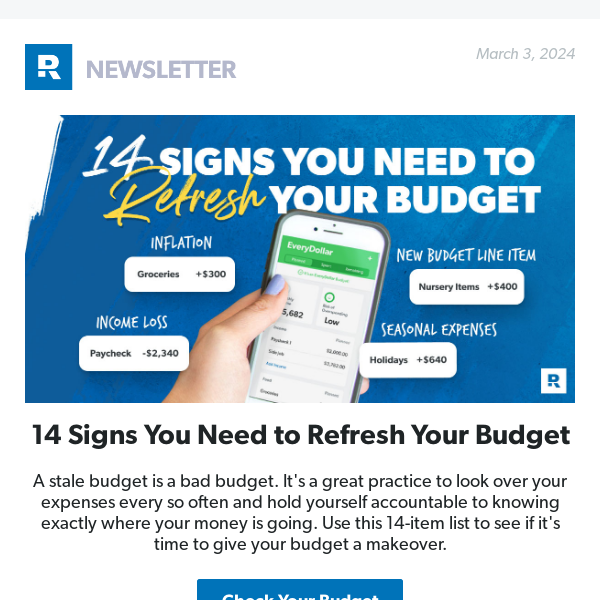 14 Signs You Need to Refresh Your Budget
