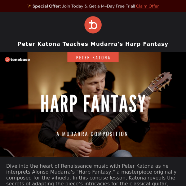 Peter Katona Teaches Mudarra's Harp Fantasy