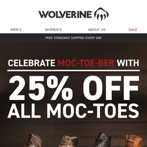 25% Off Moc-Toe Boots