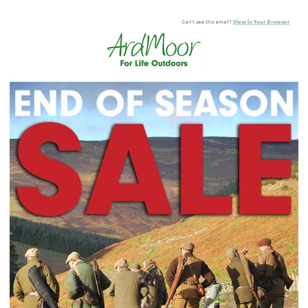 SALE: Save up to 50% in our End of Season Sale