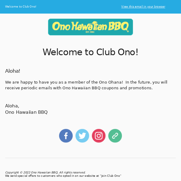 Welcome to Club Ono!
