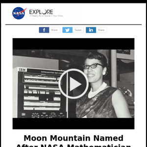 🌕 Moon Mountain Named After NASA Mathematician Melba Mouton