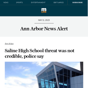 Saline High School threat was not credible, police say