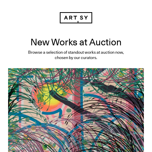 New auction lots for you on Artsy