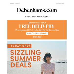 Today only! Hot summer deals