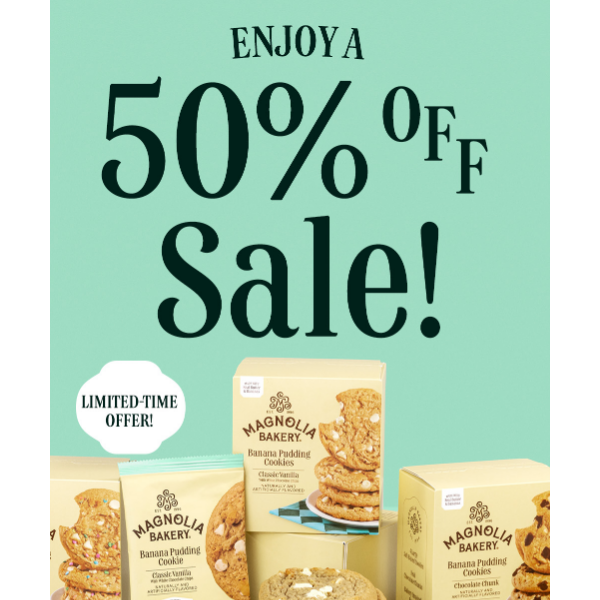 50% of SALE on Banana Pudding Cookies!