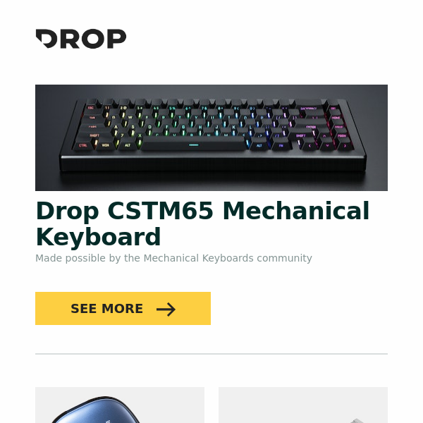 Drop CSTM65 Mechanical Keyboard, Noble Falcon ANC True Wireless IEM, Sharge Hostkey Power Bank and more...