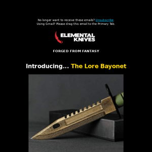 Introducing... The Lore Bayonet