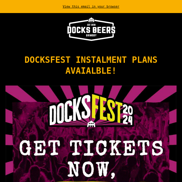 🎸DocksFest - Get Your Tickets Now, Pay Later!