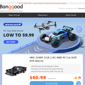 [RC Toys New Arrivals] Low To $9.99, 4K 480P RC Drone $16.99 Shop Now>>