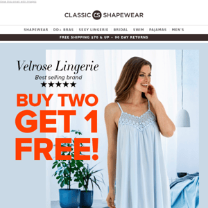 ✦ Velrose Lingerie: 2+1 FREE! ✦