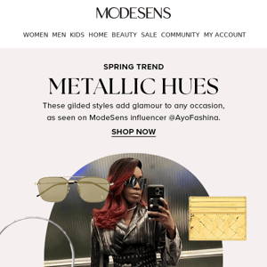 Shine your brightest in trending metallics