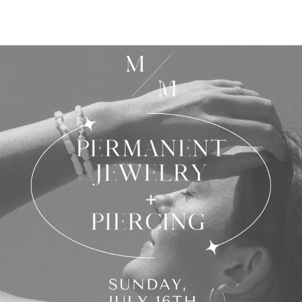 Ear Piercing & Permanent Jewelry this Sunday! 🎉