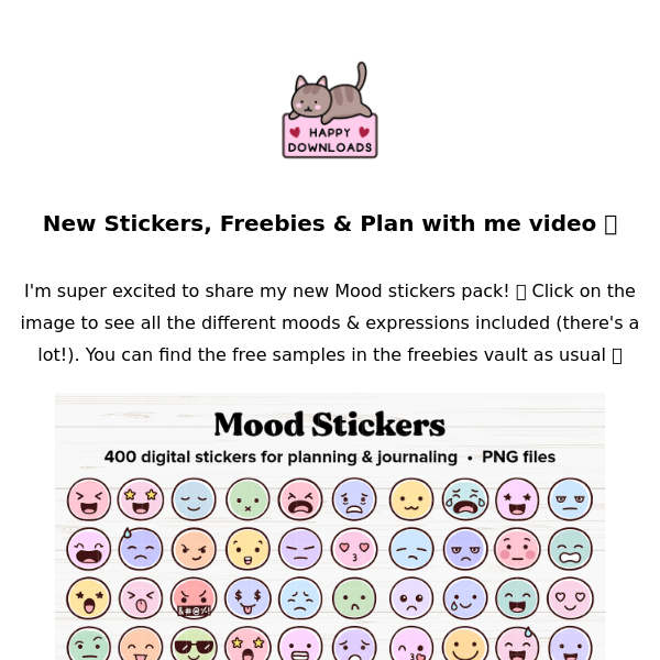 New Stickers, Freebies & Plan with me video 💕