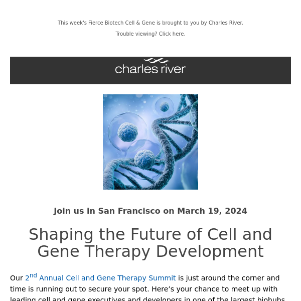 Don’t Miss This Premiere Cell and Gene Therapy Event