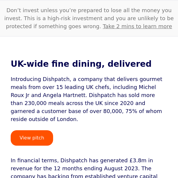 Dishpatch: Bringing UK's top chefs to your doorstep
