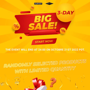 3-Day Big Sale! Start Now!