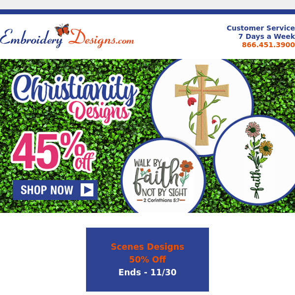 Christianity Designs 45% Off + November Favorites Designs 50% Off