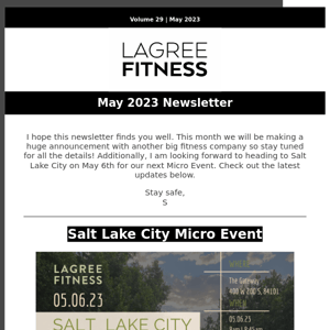 Lagree May 2023 Newsletter